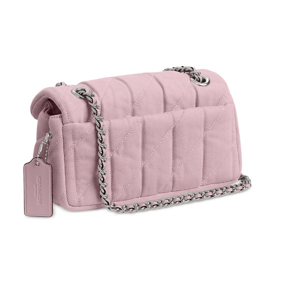 Coach Tabby Shoulder Bag 20 With Pink Denim Quilting - Picture 7 of 10